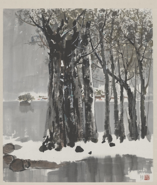 《冬雪》 吴冠中
